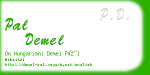 pal demel business card